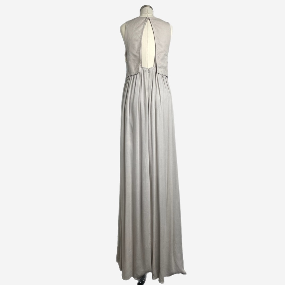 Mara Hoffman NWT Tan Linen Rainbow Beaded Maxi dress open back resort designer 4 - Picture 8 of 14